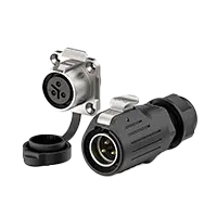LP20 Solder Type 3 Pin Flange Aviation Waterproof Connector 20A Power Metal + Plastic