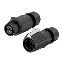 LP20 2Pin Solder Type Waterproof Connector Wire to Wire Circular Connector 20A Power All Plastic