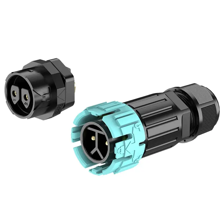 M23MP Screwless Quick Wiring Waterproof Connector 2 Pins Male Female Rear Panel Screwless Connectors
