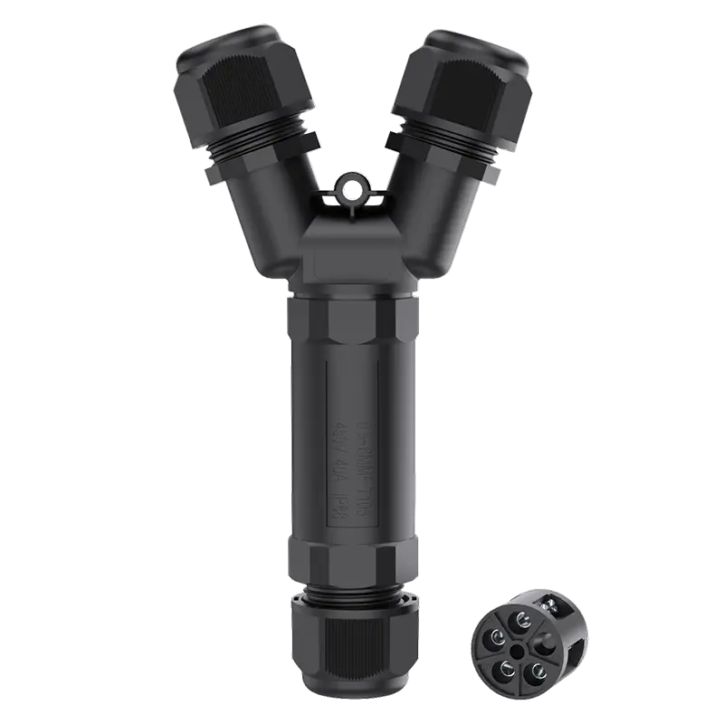 M25Y IP68 Y Waterproof Cable Connector 4 Pin Cable Connectors Waterproof 3 Way Wire Connector Waterproof