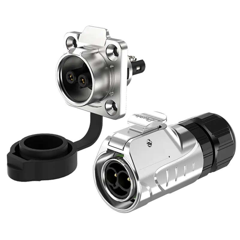 LP16 2Pin 10A Power Flange All Metal Waterproof Wire Connectors Aviation Waterproof Connector