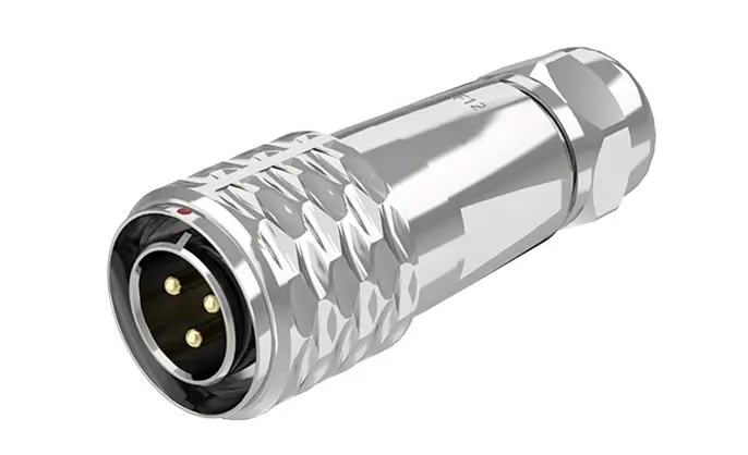 SF12 3 Pin Panel Mount Power Connector IP67 Push-Pull All Metal