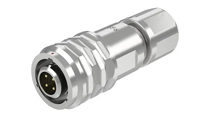 SF6 4 Pin Circular Connector Electrical Panel Mount Connector IP67 Push-Pull All Metal