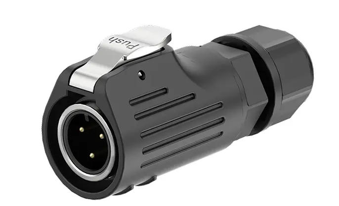 LP12 3 Pin Flange Solder Type Plastic+Metal Outdoor Waterproof Wire Connectors Aviation Plug