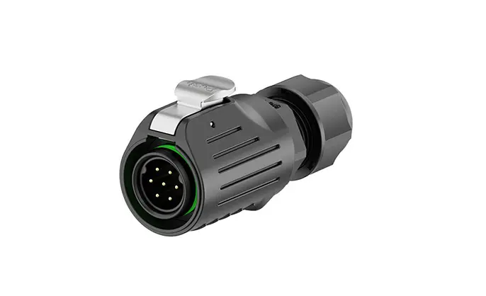 LP16 5A Power Waterproof Connector Panel 7 Pin All Plastic Reverse Mounting Aviation Plug Connector Socket