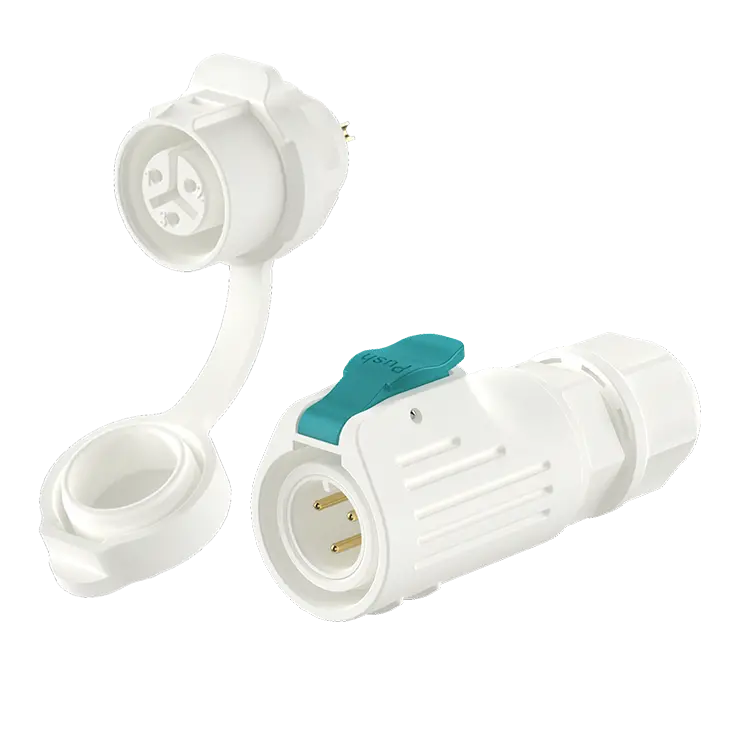 LP12 White 3Pin 5A Power Panel Waterproof Plug and Socket Connector Aviation Plug Socket