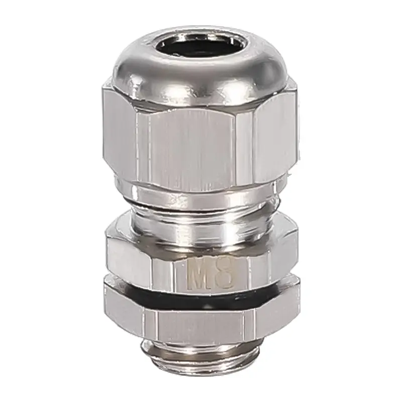 M8 Cable Gland Circular Connector Electrical Metal 2-4mm