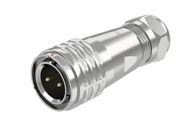 SF16 2 Pin Standard Circular Connector Waterproof Wire Connectors IP67 Push-Pull All Metal