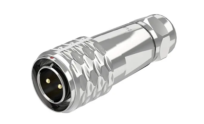 SF12 2 Pin Panel Mount Power Connector IP67 Push-Pull All Metal