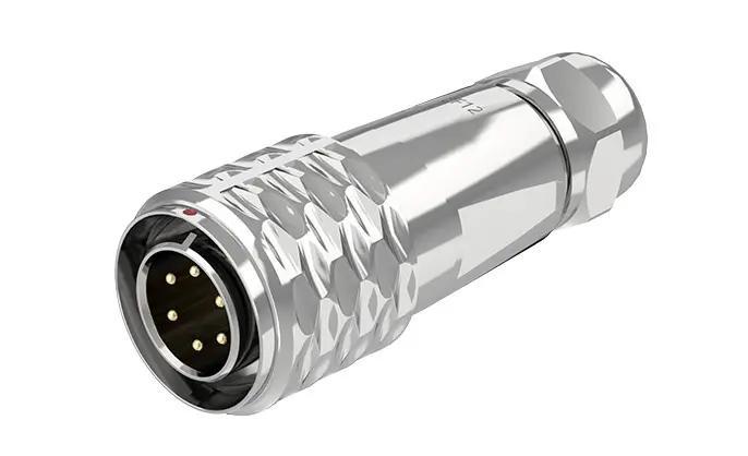 SF12 6 Pin Circular Plug Connector IP67 Push-Pull All Metal