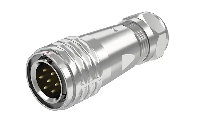 SF16 7 Pin Circular Connector Electrical Waterproof Connectors IP67 Push-Pull All Metal