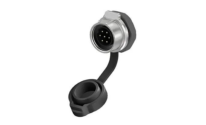 LP16 5A Power Panel Mount Power Connector 7 Pin Metal + Plastic Reverse Mounting Aviation Plug Connector