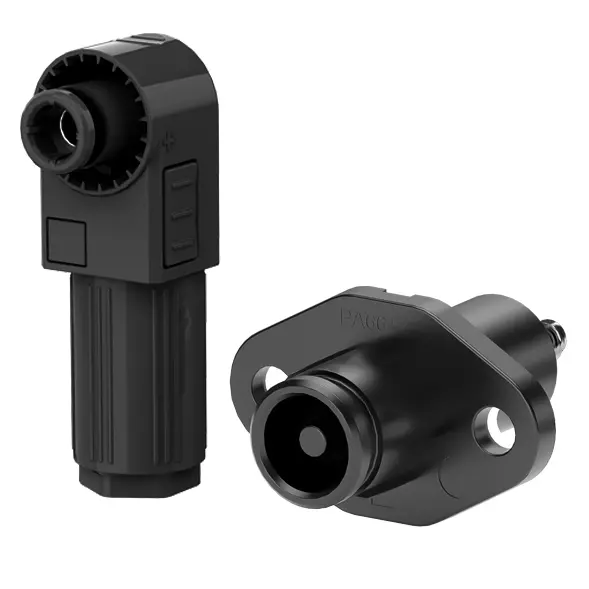 SCJ Stud Type Energy Storage Plug Connectors Socket Black Negative IP67 Waterproof 70A Rotatable Energy Storage Connector