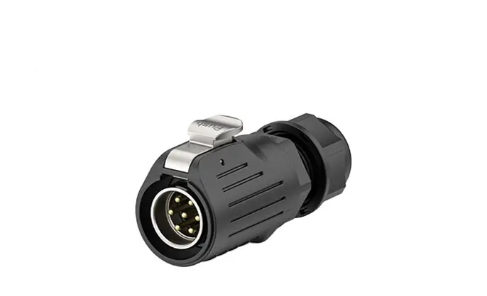 LP20 7 Pin Waterproof Plug and Socket Connector Solder Type 10A Power Panel Metal + Plastic