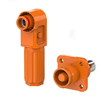 SCJ Stud Type Single Core Energy Storage Connector Orange Positive IP67 Waterproof 100A Rotatable Energy Storage Connector
