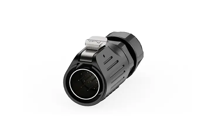 LP24 Waterproof Plug And Socket Connector Flange 10 Pin Aviation Plug Socket Solder Type