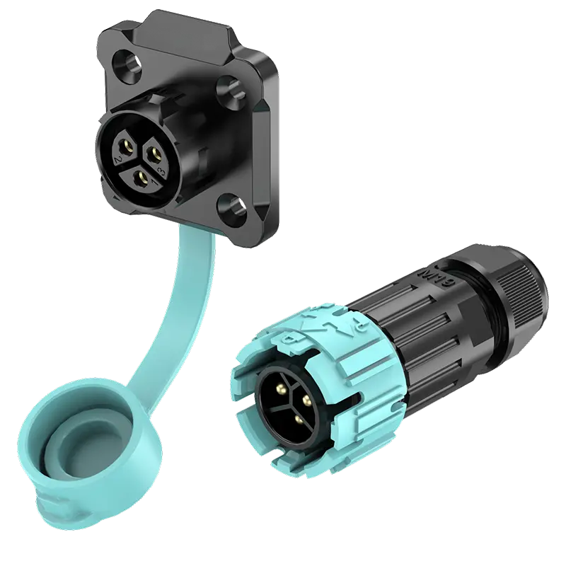 M19MP Flange Outdoor Waterproof Electrical Connector 3Pin IP68 Waterproof Cable Connector