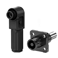 SCJ Crimp Socket Connectors for Energy Storage Systems Black Negative IP67 Waterproof 100A Non-Rotatable Energy Storage Connector