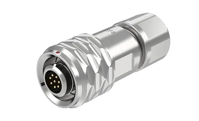 SF8 8 Pin Circular Plug Socket Panel Mount Connector IP67 Push-Pull All Metal