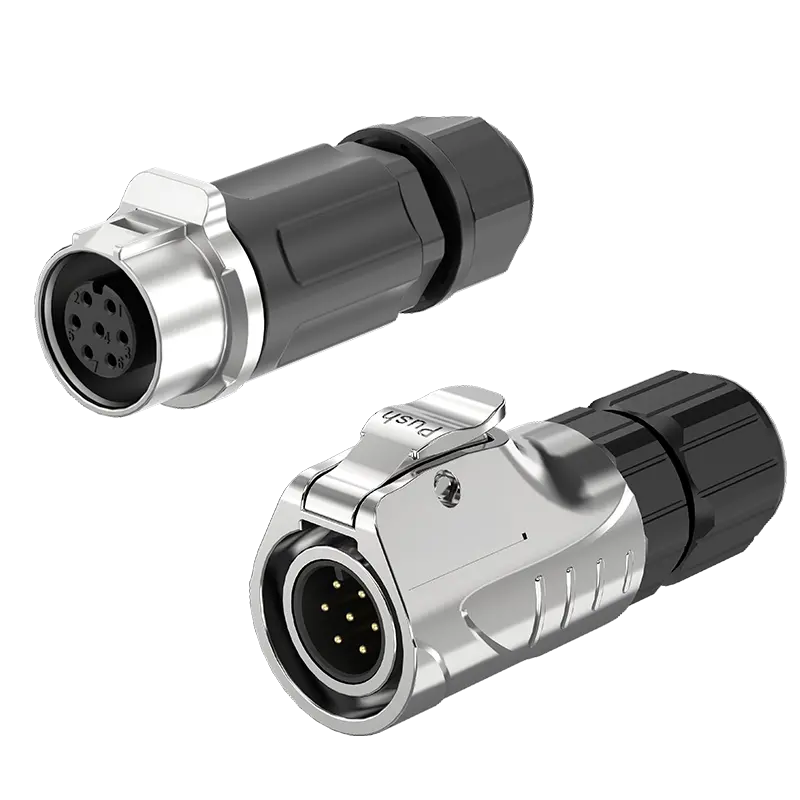 LP12 Circular Plug Connector Solder Type 7Pin All Metal Waterproof Connector Aviation Plug Wire to Wire