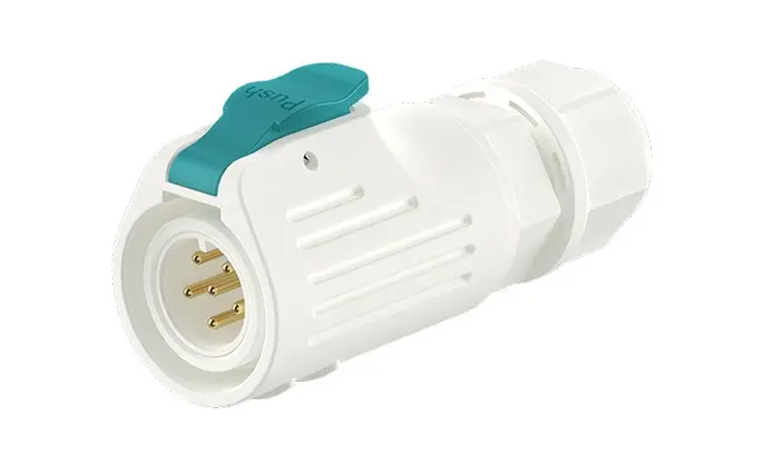 LP12 White Panel Mounting 6Pin Waterproof Connector Aviation Plug Connector Socket