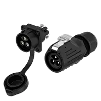 LP28 Electrical Waterproof Connectors 3 Pin All Plastic Flange Screw Connection Waterproof Aviation Plug All Plastic