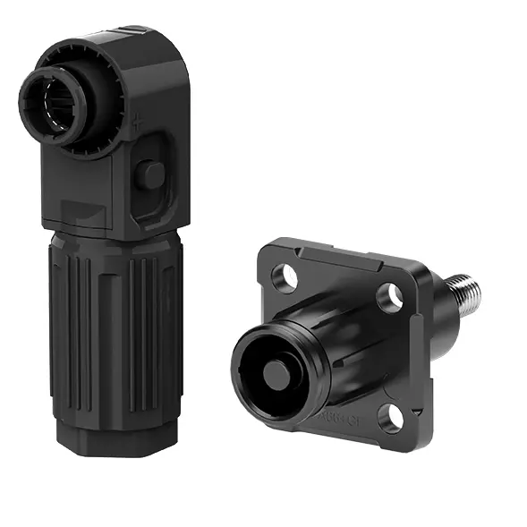 SCJ Stud Type IP67 Energy Storage Connector Waterproof Socket Black Negative 350A Non-Rotatable Energy Storage Connector