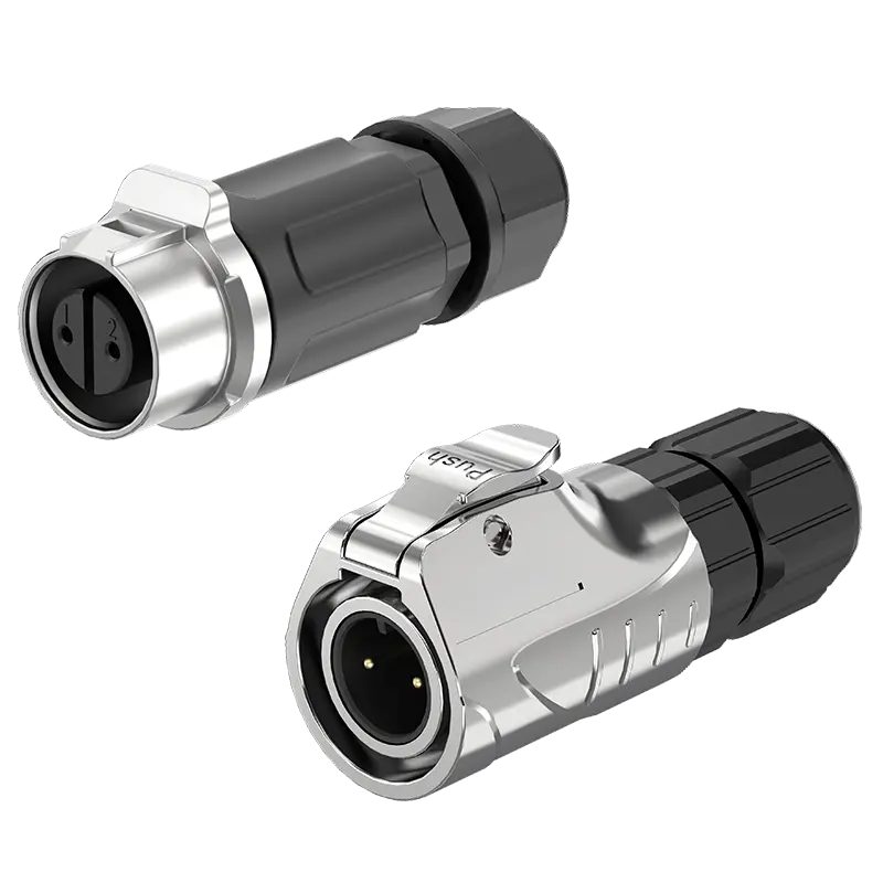 LP12 2 Pin Waterproof Plug Connectors Aviation Plug Socket Straight Circular Connector Solder Type All Metal