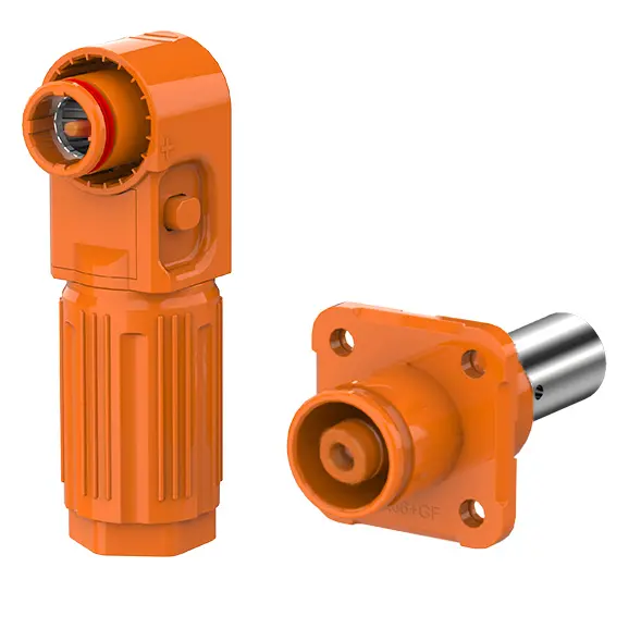 SCJ Crimp Socket Battery Energy Storage Connector Orange Positive IP67 Waterproof 350A Rotatable Energy Storage Connector
