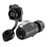 LP16 Screw 2 Pin 10A Power Flange All Plastic Waterproof Connector Waterproof Aviation Connector Cable Plug