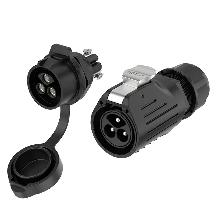 LP28 Electrical Waterproof Connectors 3 Pin All Plastic Panel Screw Connection Waterproof Aviation Plug All Plastic