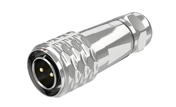 SF12 2 Pin Circular Plug Connector IP67 Push-Pull All Metal