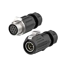 LP20 7 Pin Waterproof Plug Connectors Wire to Wire Solder Type 10A Power Panel Metal + Plastic