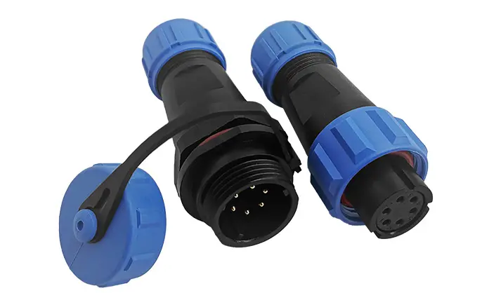 SP13 6 Pin Circular Power Connector Types IP68 All Plastic