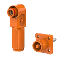 SCJ Screw Hole High Voltage Battery Energy Storage Connector Orange Positive IP67 Waterproof 100A Rotatable Energy Storage Connector