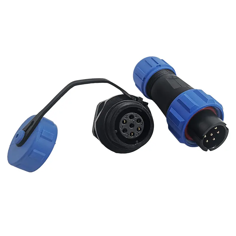 SP13 7 Pin Circular Connector Electrical Panel Mount Power Connector All Plastic