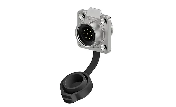 LP16 5A Outdoor Waterproof Wire Connectors Solder Type Flange 8 Pin Aviation Plug Connector Socket Metal + Plastic