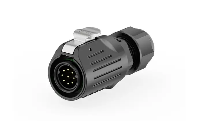 LP16 5A Waterproof Connector Solder Type Flange 9 Pin Reverse Mounting Aviation Plug Connector Socket All Plastic
