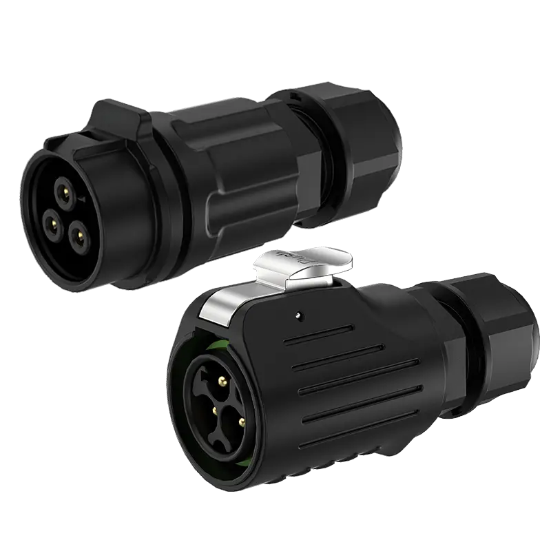 LP16 Waterproof Plug and Socket Connector 3 Pin Wire to Wire Circular Plastic Wire Connector Aviation Plug 10A Power Crimping Type