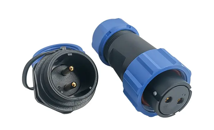 SP21 2 Pin Circular Connector Electrical Panel Mount Power Connector IP68