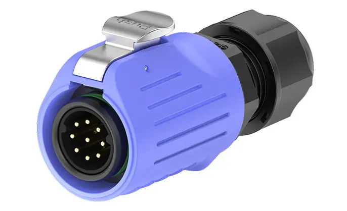 LP16 5A Blue Power Waterproof Connector Panel 9 Pin All Plastic Reverse Mounting Aviation Plug Connector Socket