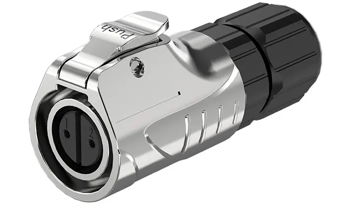 LP12 2 Pin Panel Waterproof M12 Connector Waterproof Aviation Connector Cable Plug Solder Type All Metal