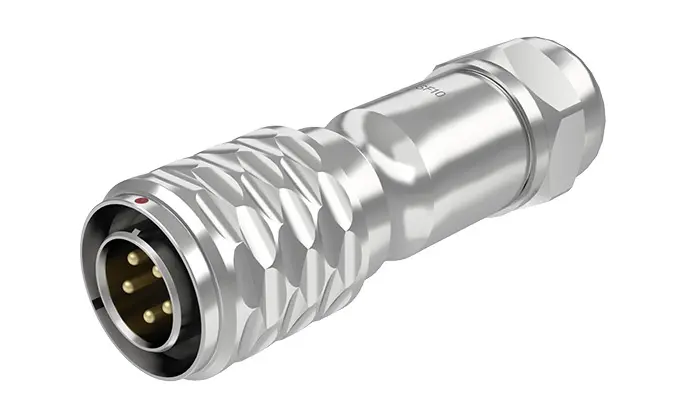 SF10 5 Pin Circular Connector Electrical Industrial Waterproof Connector IP67 Push-Pull All Metal