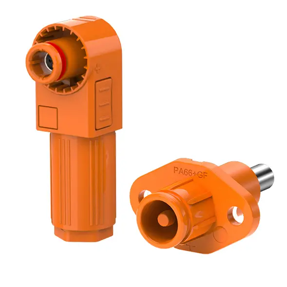 SCJ Crimp Socket Single Core Energy Storage Connector Orange Positive IP67 Waterproof 50A Non-Rotatable Energy Storage Connector