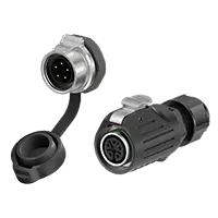 LP16 5A Power Waterproof Connector Panel 5 Pin Plastic+Metal Reverse Mounting Aviation Plug Socket