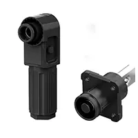 SCJ Smooth Hole High Voltage Battery Energy Storage Connector Black Negative IP67 Waterproof 100A Non-Rotatable Energy Storage Connector