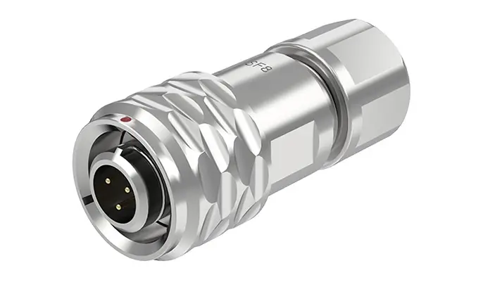 SF8 3 Pin Circular Plug Socket Panel Mount Connector IP67 Push-Pull All Metal