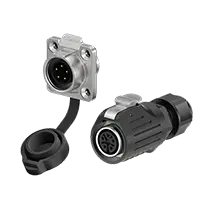 LP16 5A Power Waterproof Connector Screw Type Flange Metal 5 Pin Reverse Mounting Aviation Plug Socket