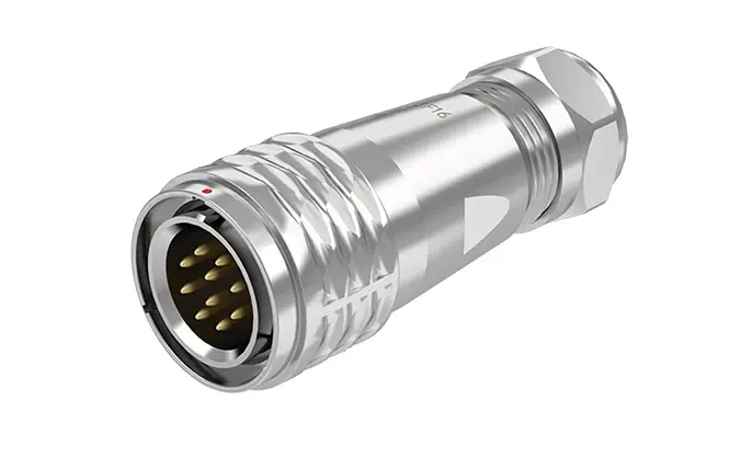 SF16 10 Pin Circular Connector Electrical Waterproof Connectors IP67 Push-Pull All Metal