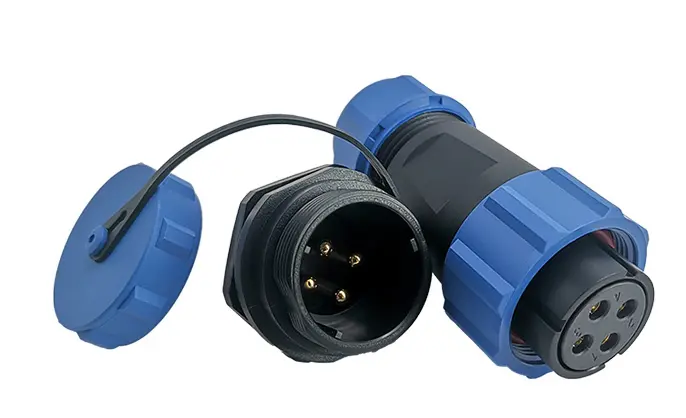 SP21 4 Pin Circular Plug Connector Panel Mount Power Connector